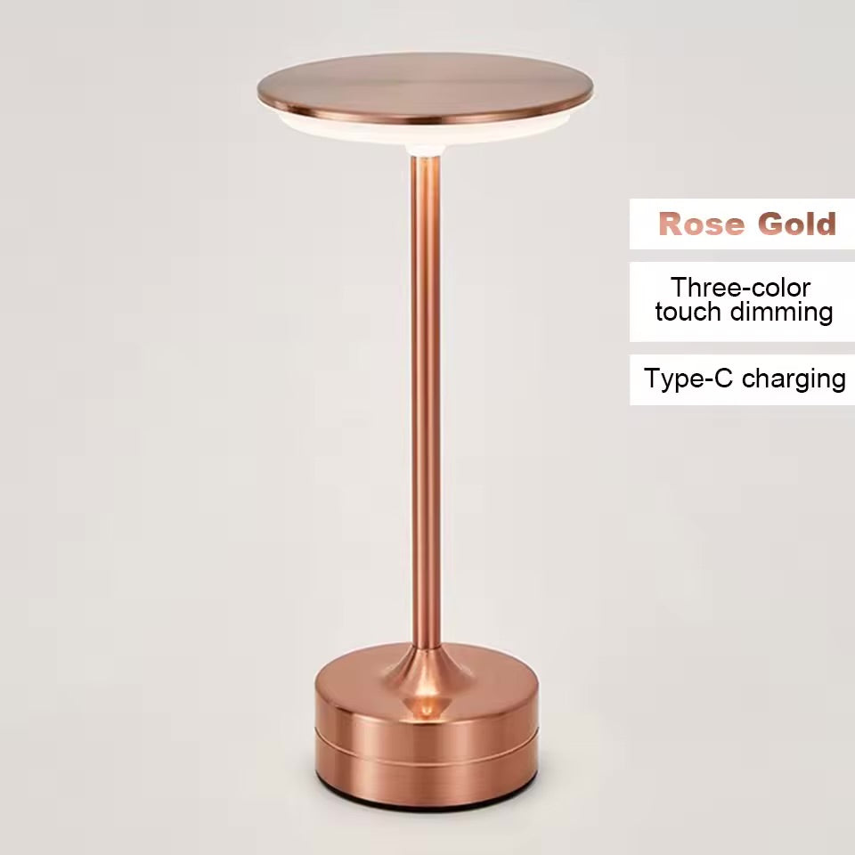 Premium Luxury Metal Touch Rechargeable Lamp