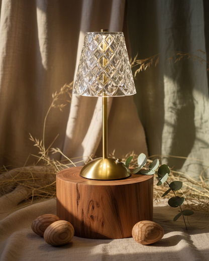 Vintage Crystal Table Lamp