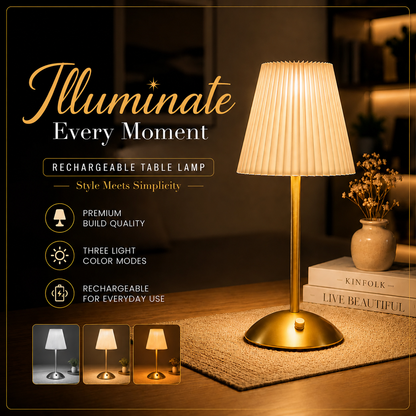 Retro Thin Rechargeable Table Desk Lamp
