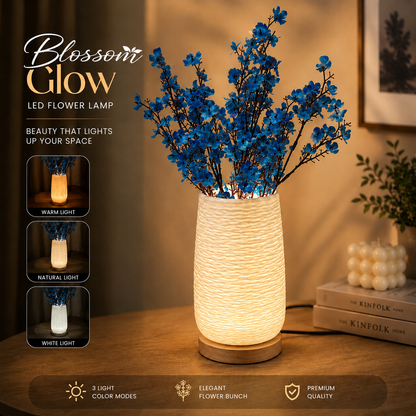 Vase Table Lamp With Flower Bunch– 3 Color Modes