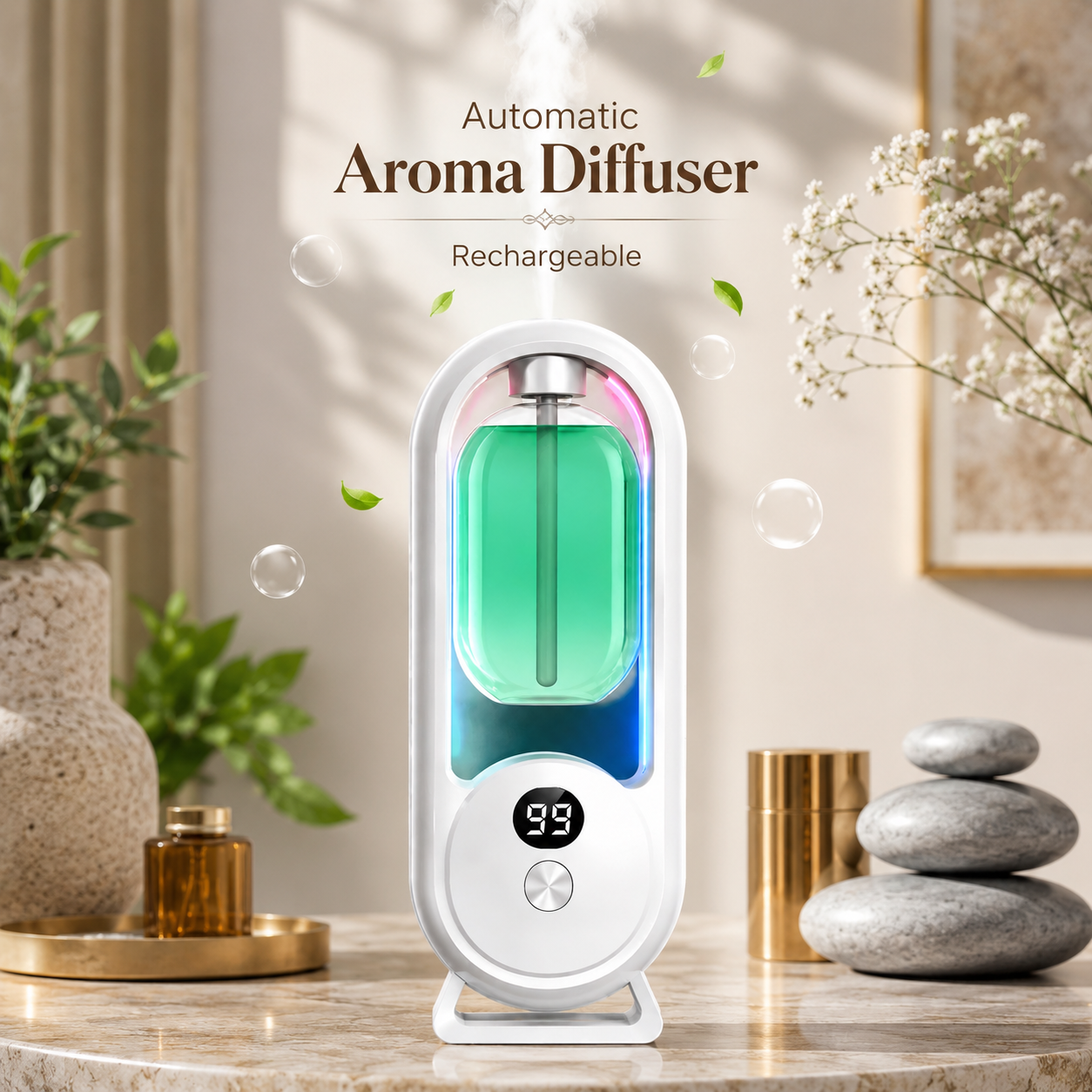 Rechargeable Aroma Diffuser With 1 Fragnance Bottle
