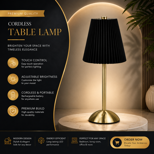 Retro Thin Rechargeable Table Desk Lamp