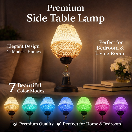 RoyalGlow LED Side Table Lamp – 7 Color Ambient Light (Pack Of 2pc)