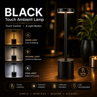 Metal Touch Sensor Rechargeable LED Desk Lamp
