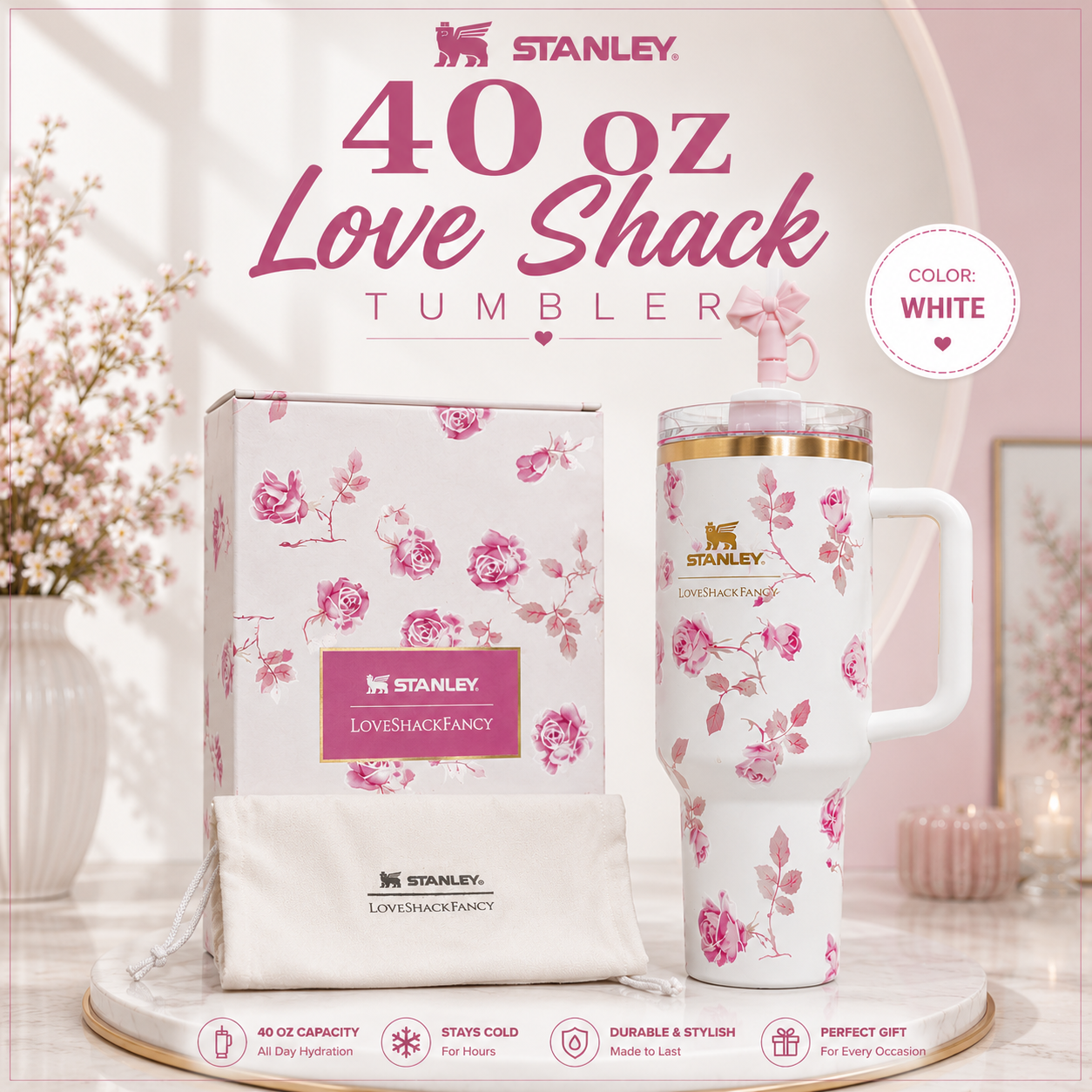 Stanley 40oz Loveshack Tumbler With GiftBox