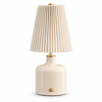 Aurora Pleated Ceramic Table Lamp