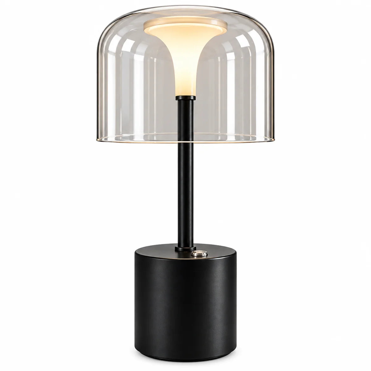 Obsidian Halo Glass Table Lamp Black