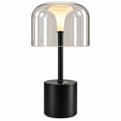 Obsidian Halo Glass Table Lamp Black