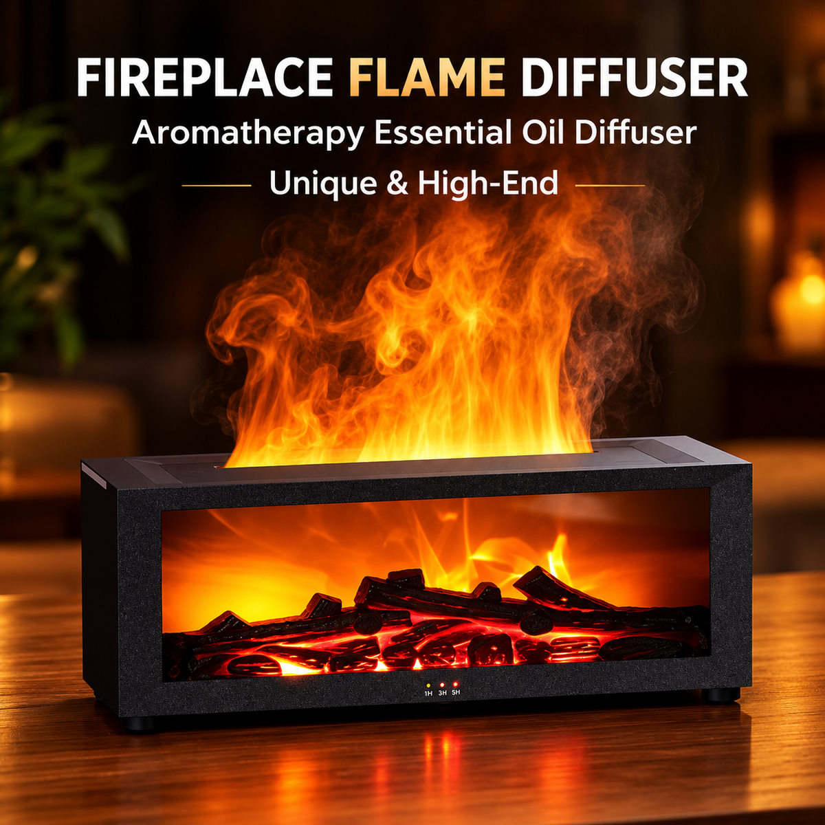 Flame Design Aroma Humidifier– Led Ambient Light