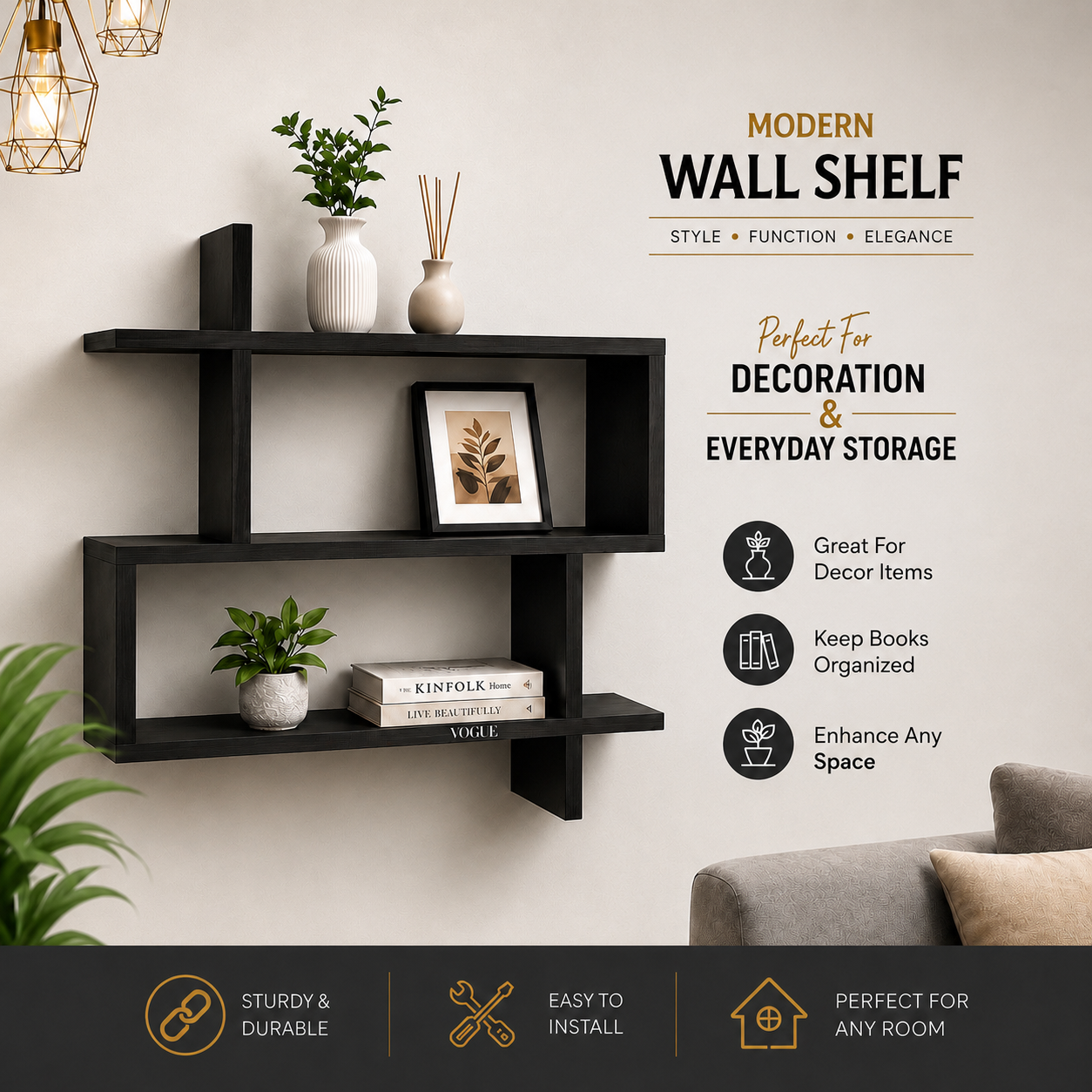 Modern Wall Shelf – Stylish Home Decor & Storage Rack