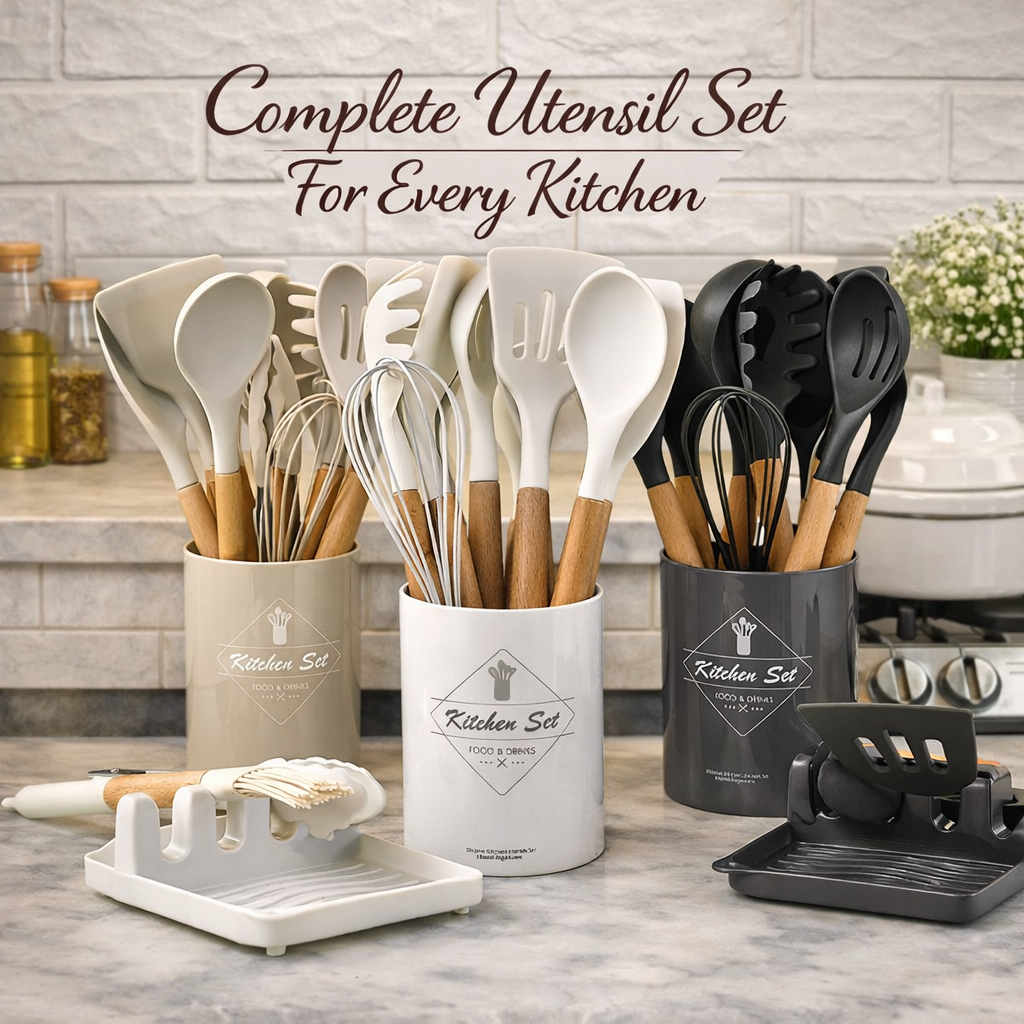 12pcs Nonstick Slicon Kitchen Utensil Set