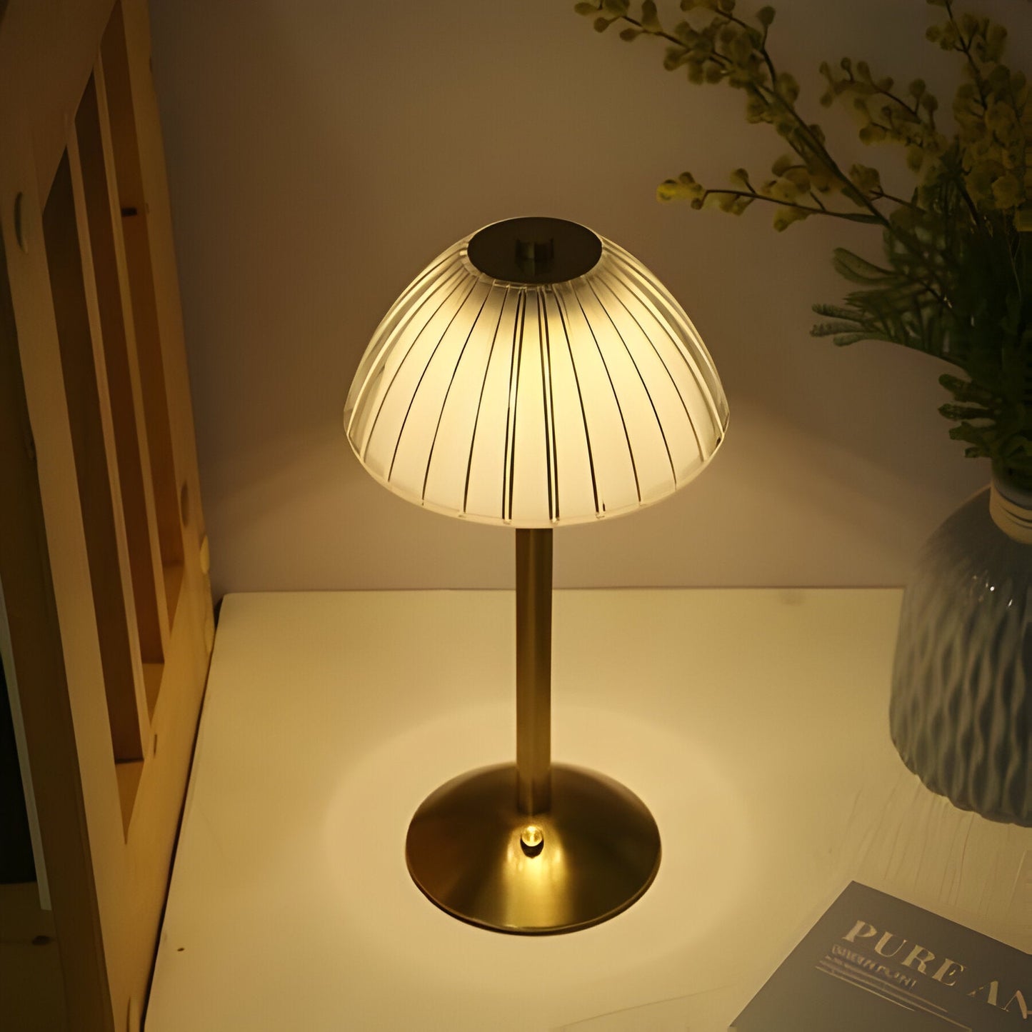 Umbrella Rechargeable Table Lamp (3 Light Color Modes)
