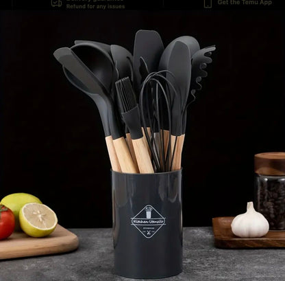 12pcs Nonstick Slicon Kitchen Utensil Set