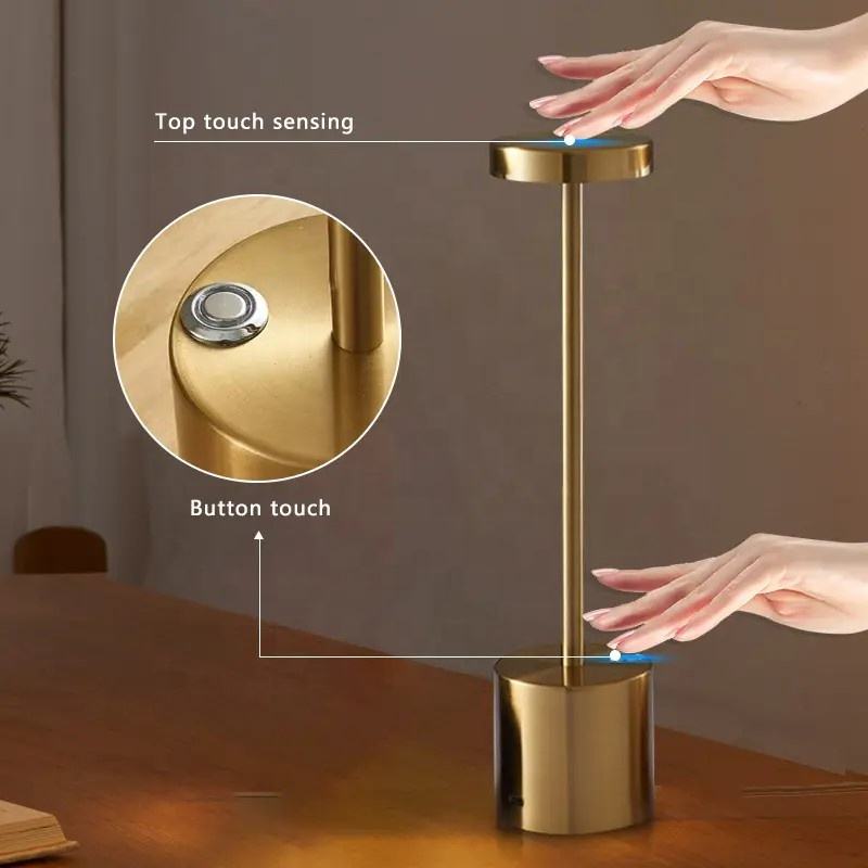 Metal Touch Sensor Rechargeable LED Table Lamp