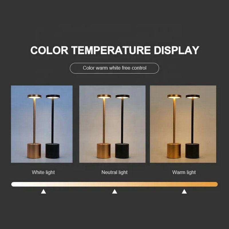 Metal Touch Sensor Rechargeable LED Table Lamp