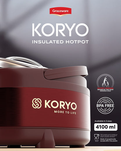 Koryo Hotpot Large With Glass Lid (4100ml)