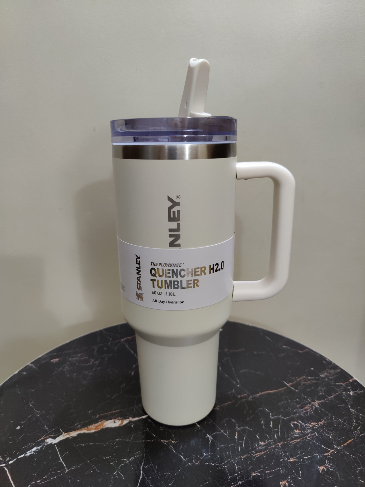 Stanley 1200ML Tumbler Flip Straw Cream With Leak Proof Lid