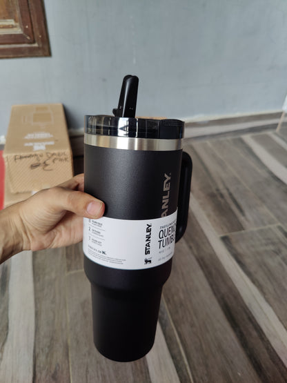 Stanley 1200ML Tumbler Flip Straw Black-HR
