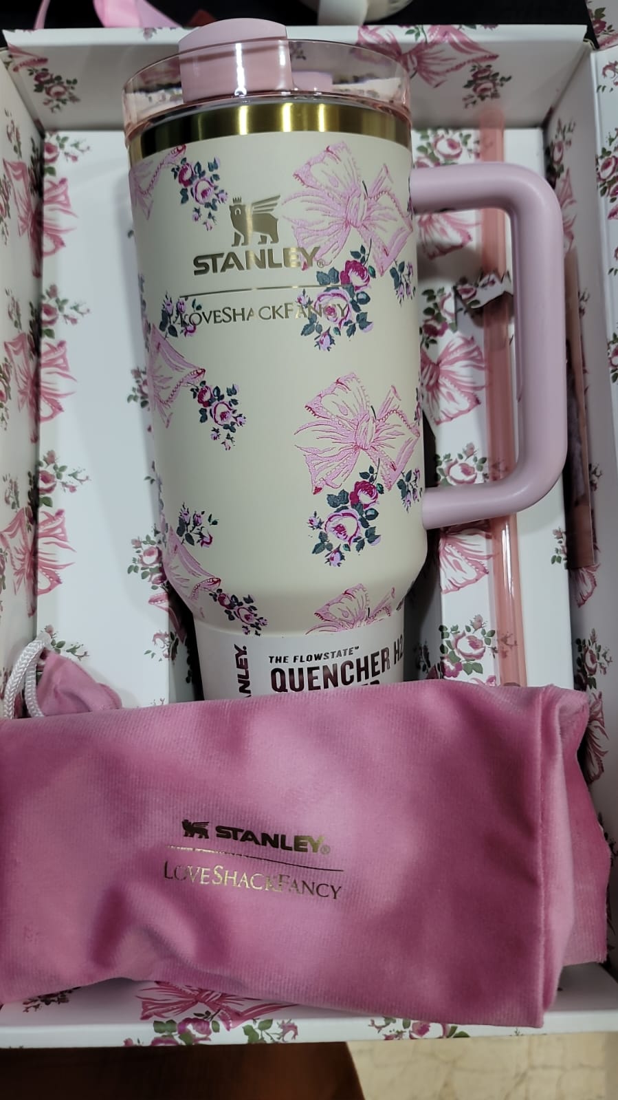 Stanley X 40OZ Tumbler Love Shack Rose Pink With GiftBox