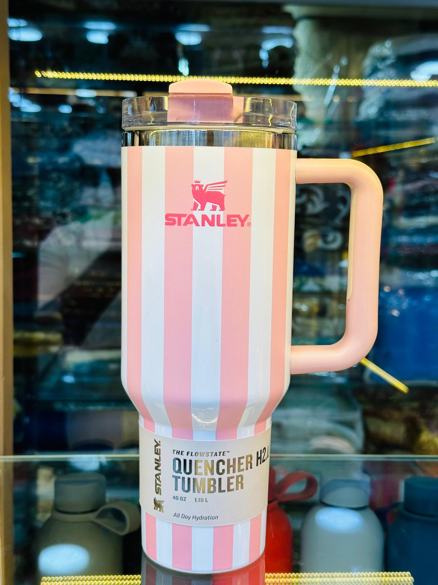 Stanley Quencher 40OZ CornFlower Cabana Gloss Tumbler