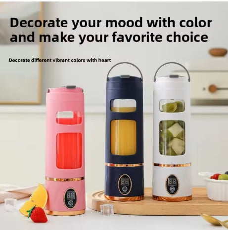Portable Electric Blender Bottle 8 Blades (LED Display, USB Rechargeable)