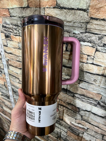 Stanley Quencher 40OZ Tumbler ProTour Flip Straw Polished RoseGold