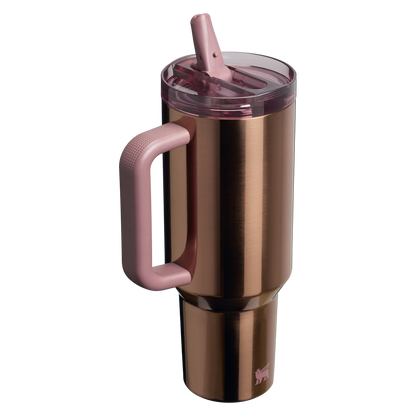 Stanley Quencher 40OZ Tumbler ProTour Flip Straw Polished RoseGold
