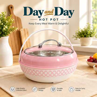 Day and Day Large Hotpot With Glass Lid