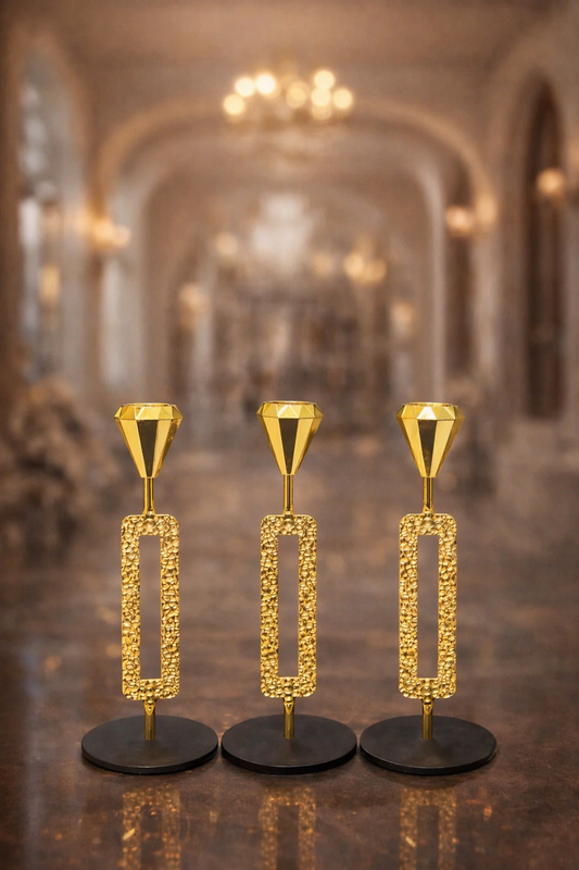 3pcs Metal Candle Stand