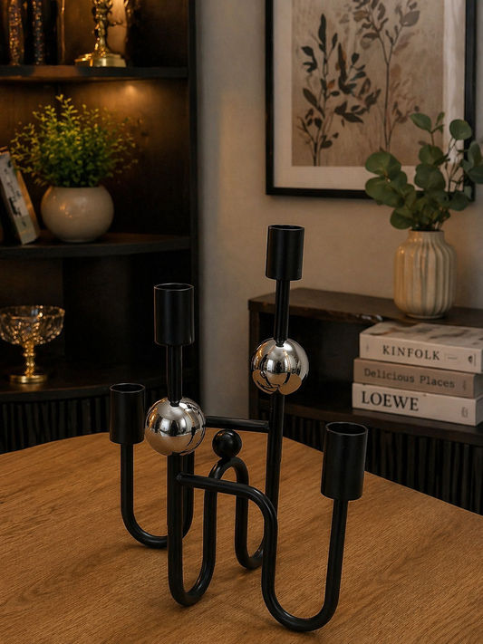 Metal Black Candle Stand