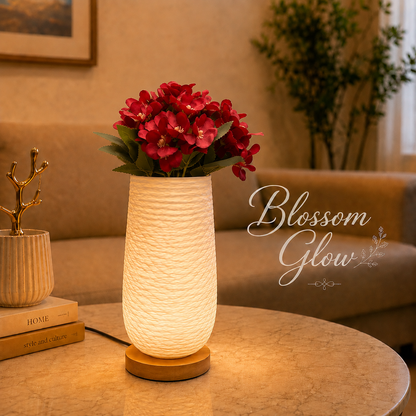 Electric Blossom Glow Vase Table Lamp With Flower Bunch– 3 Color Modes |