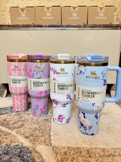 Stanley Quencher Floral 40oz With (Brown Box)