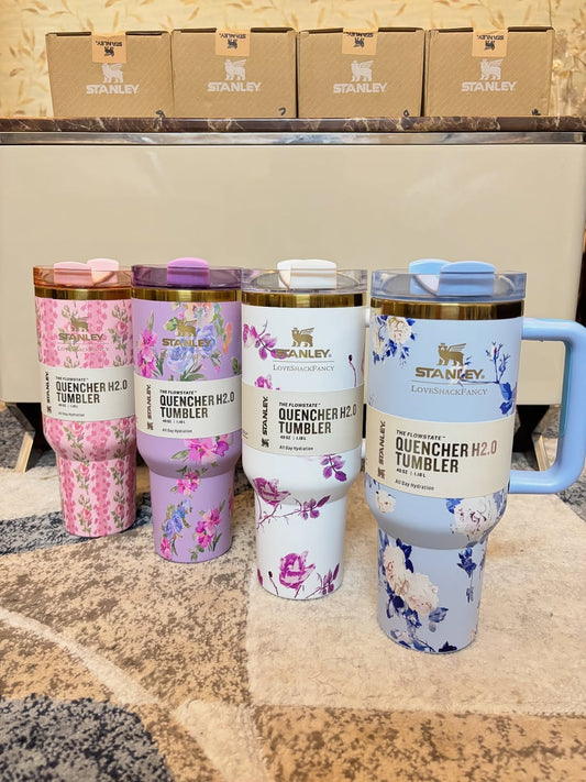 Stanley Quencher Floral 40oz With (Brown Box)