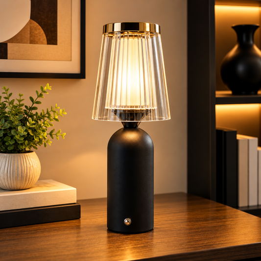 Luxe Prism Rechargeable LED Table Lamp (3 Light Color Modes)