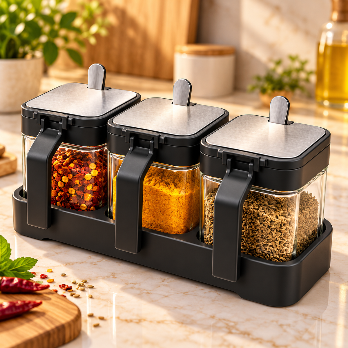 3-In-1 Seasoning Box Set | Black