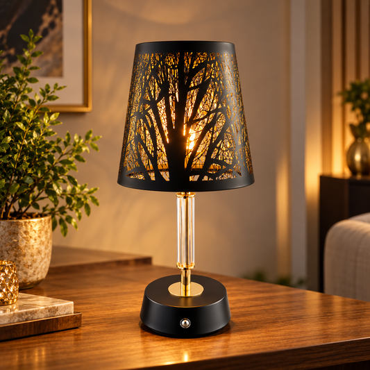Black Forest Rechargeable LED Table Lamp –3 Light Color Modes
