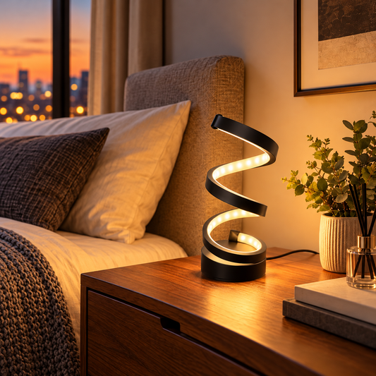 Spiral LED Table Lamp (3 Light Modes)