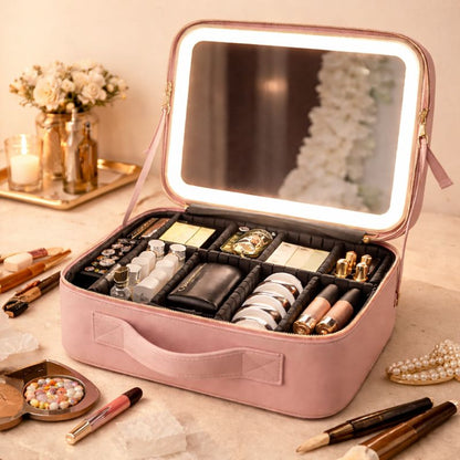 Smart LED Cosmetic Makeup Organizer Bag