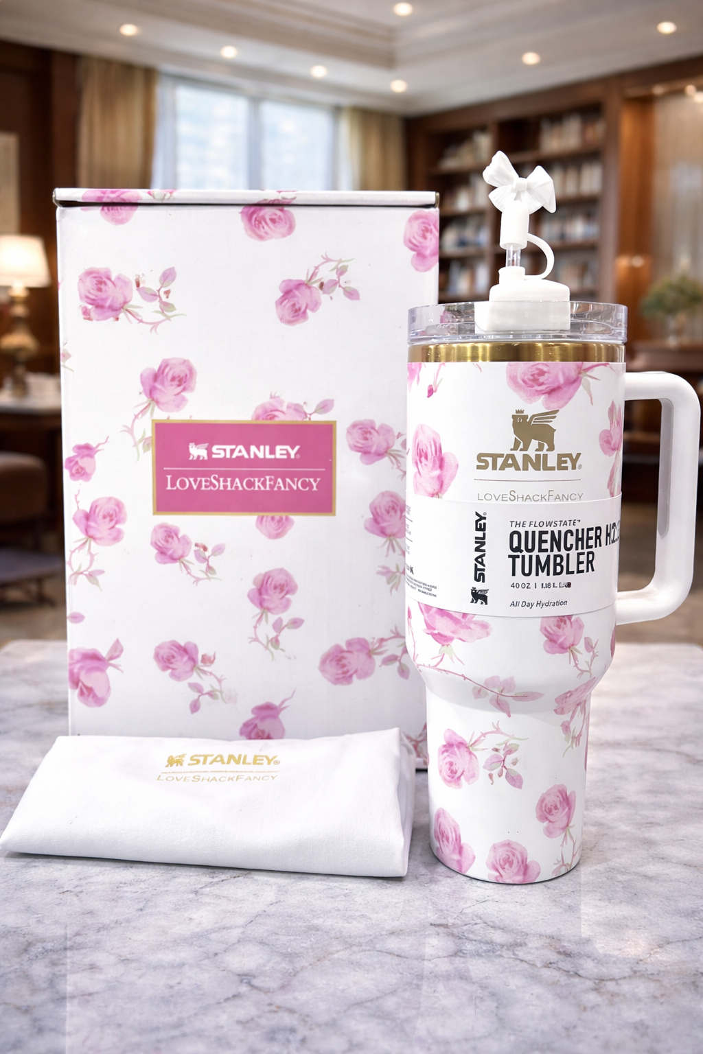 Stanley 40OZ Tumbler GiftBox With Stoppers and cover (Premium Quality)