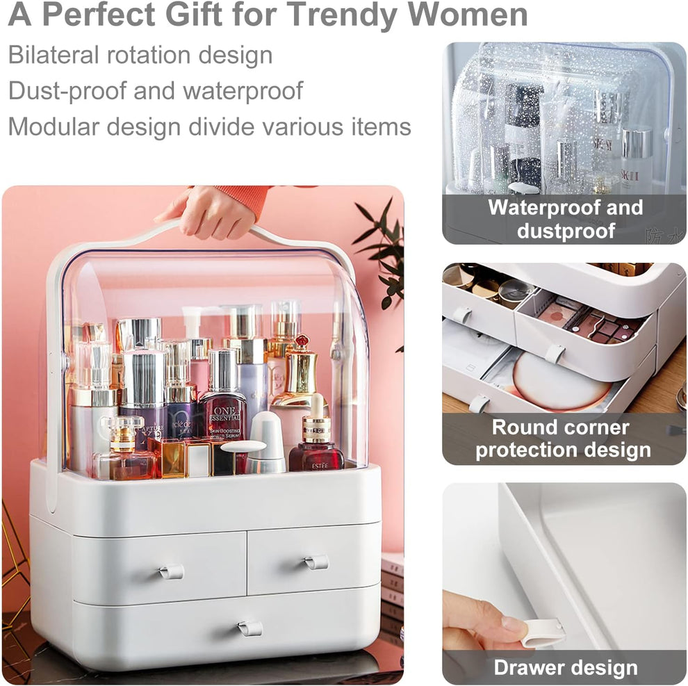 Large Capacity Double Sided Cosmetics Makeup Organizer