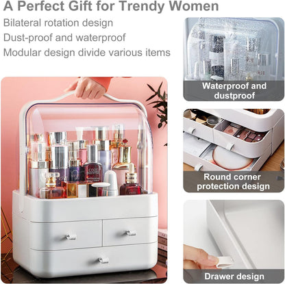 Large Capacity Double Sided Cosmetics Makeup Organizer