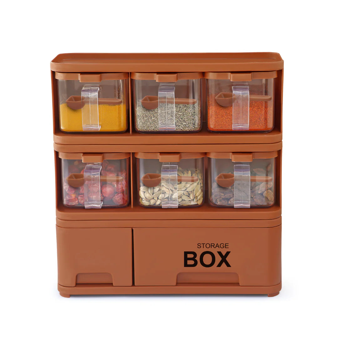 Pretty Neat Spice Rack Storage Box Spice Rack 6X1