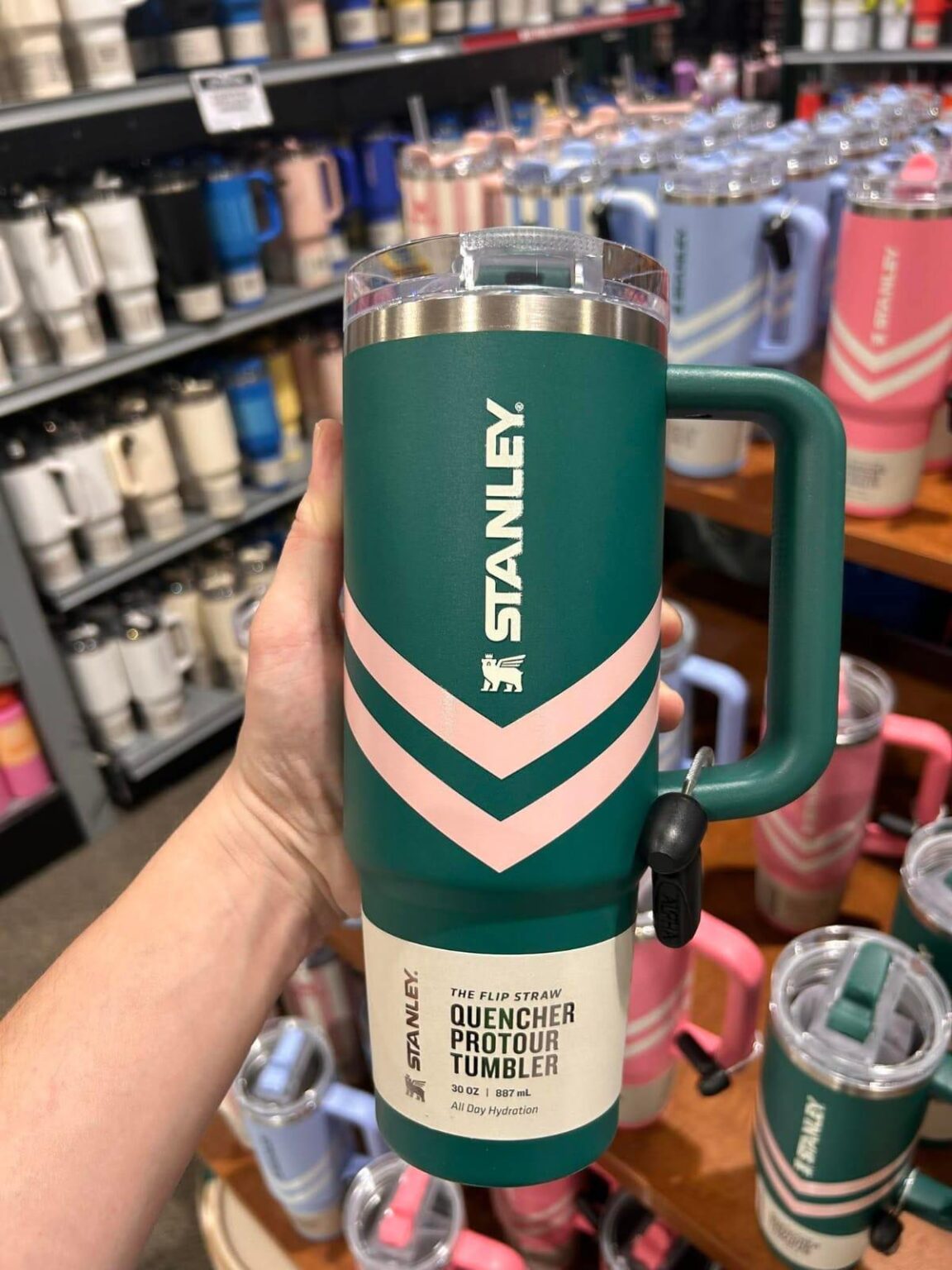 Stanley 40OZ Tumbler Pro Tour Flip Straw Green Design