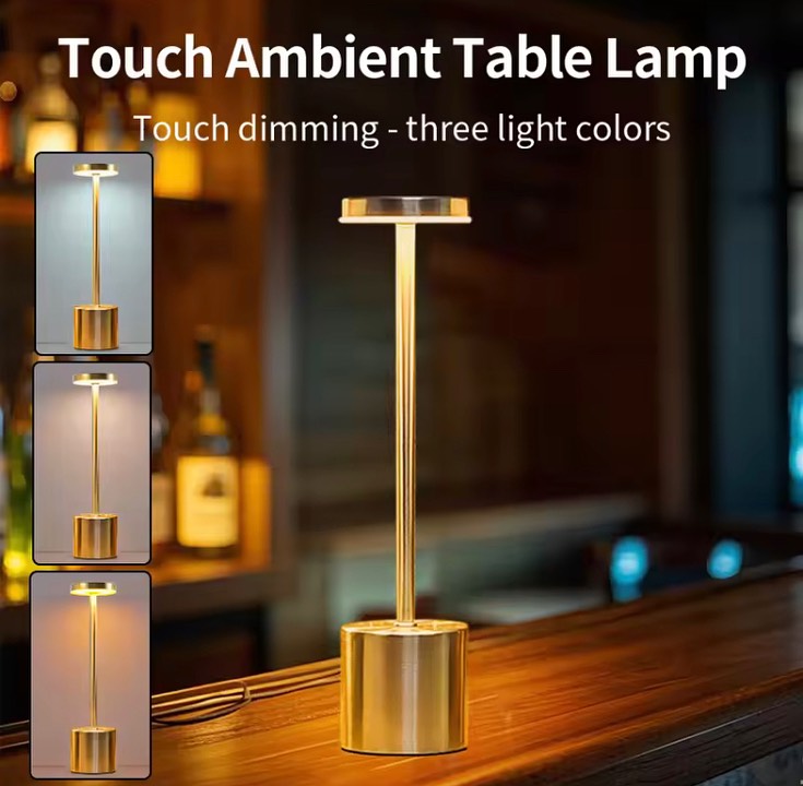 Metal Touch Sensor Rechargeable LED Table Lamp