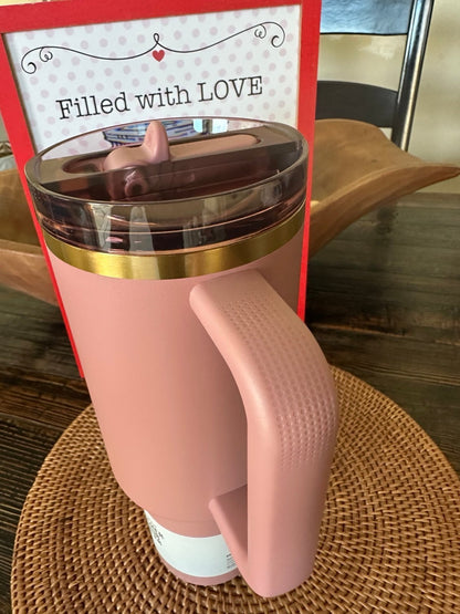 Stanley Quencher 40OZ ProTour Tumbler Flip Straw Antique Pink