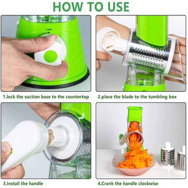 3 In 1 Vegetable Table Top Drum